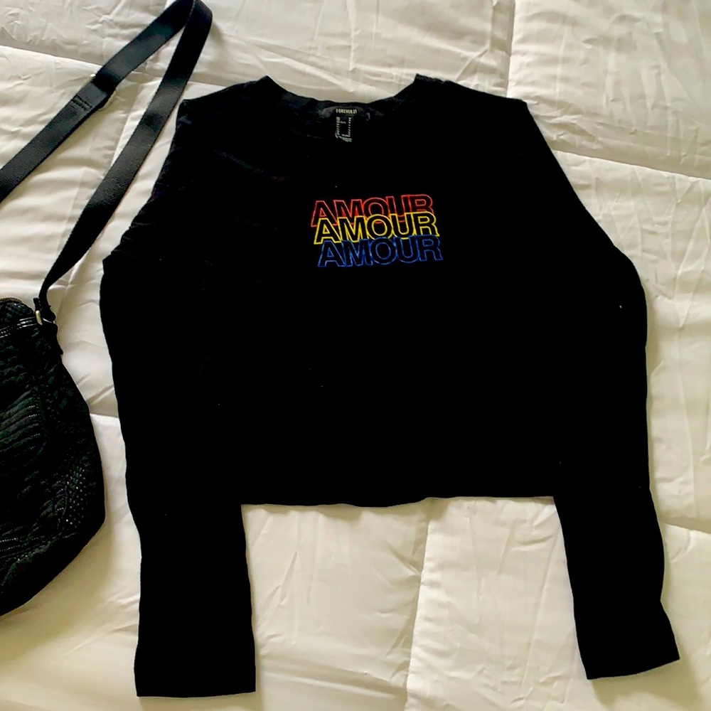 Forever 21 Long sleeve crop top